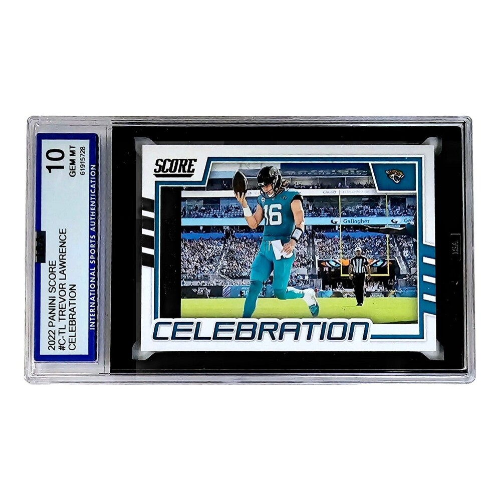 TREVOR LAWRENCE CELEBRATION SCORE GEM MINT 10 PANINI #C-TL 2022 Jaguars!